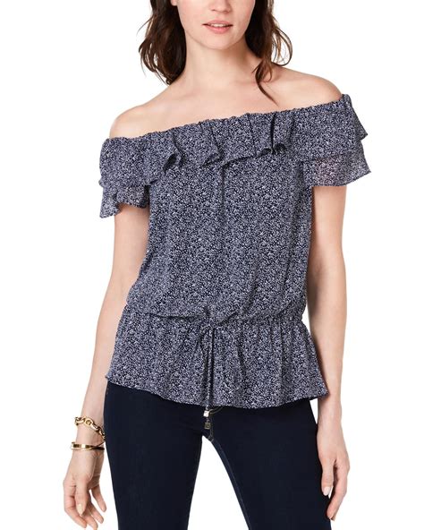 michael kors women shirt free shipping|Michael Kors women's ruffled shirts.